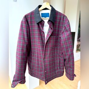 Aztech wool plaid down jacket, Large